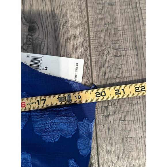 NWT Lauren Ralph Lauren Women's Blue Adjustable Halter Neck Maxi Dress Size 14 - Picture 9 of 10